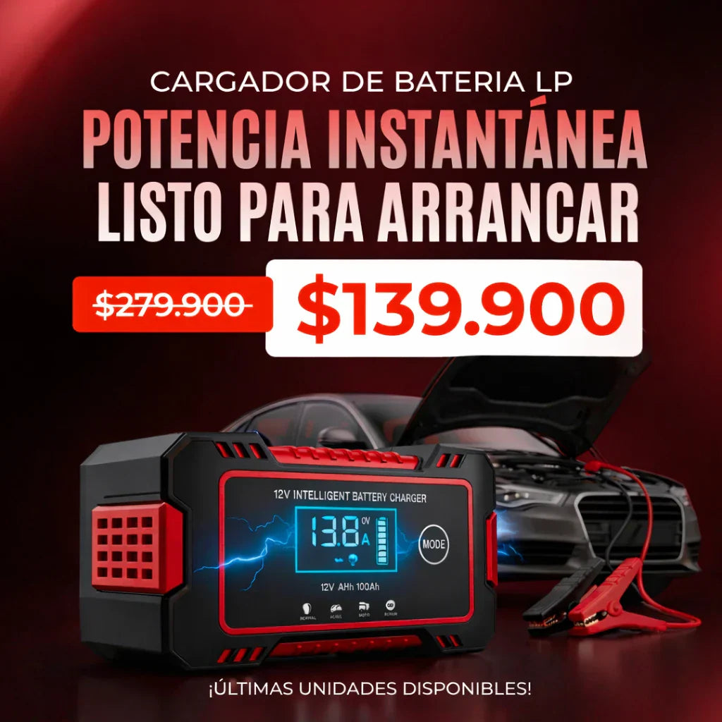 Cargador Inteligente de Bateria Para Carro - Liquidación de Stock